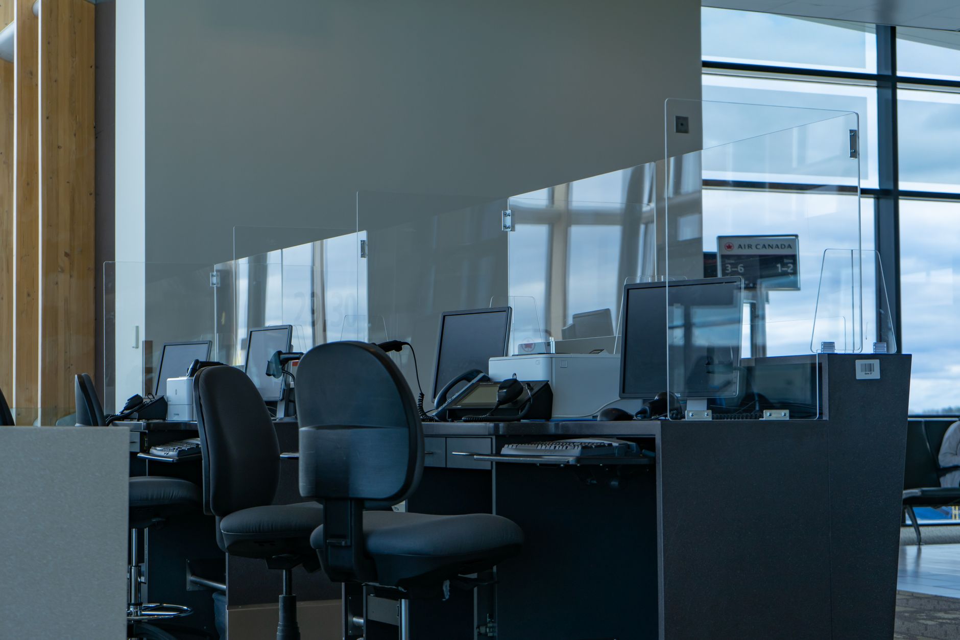 Travel desk by a window